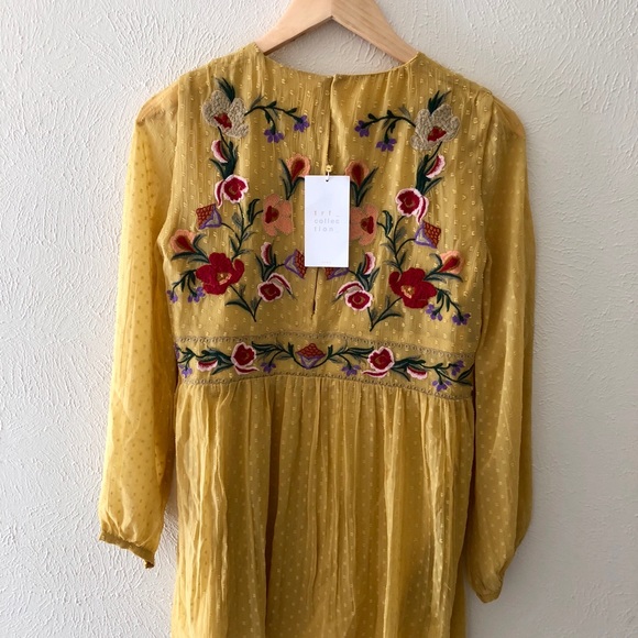 NWT Yellow embroidered romper - Picture 5 of 5